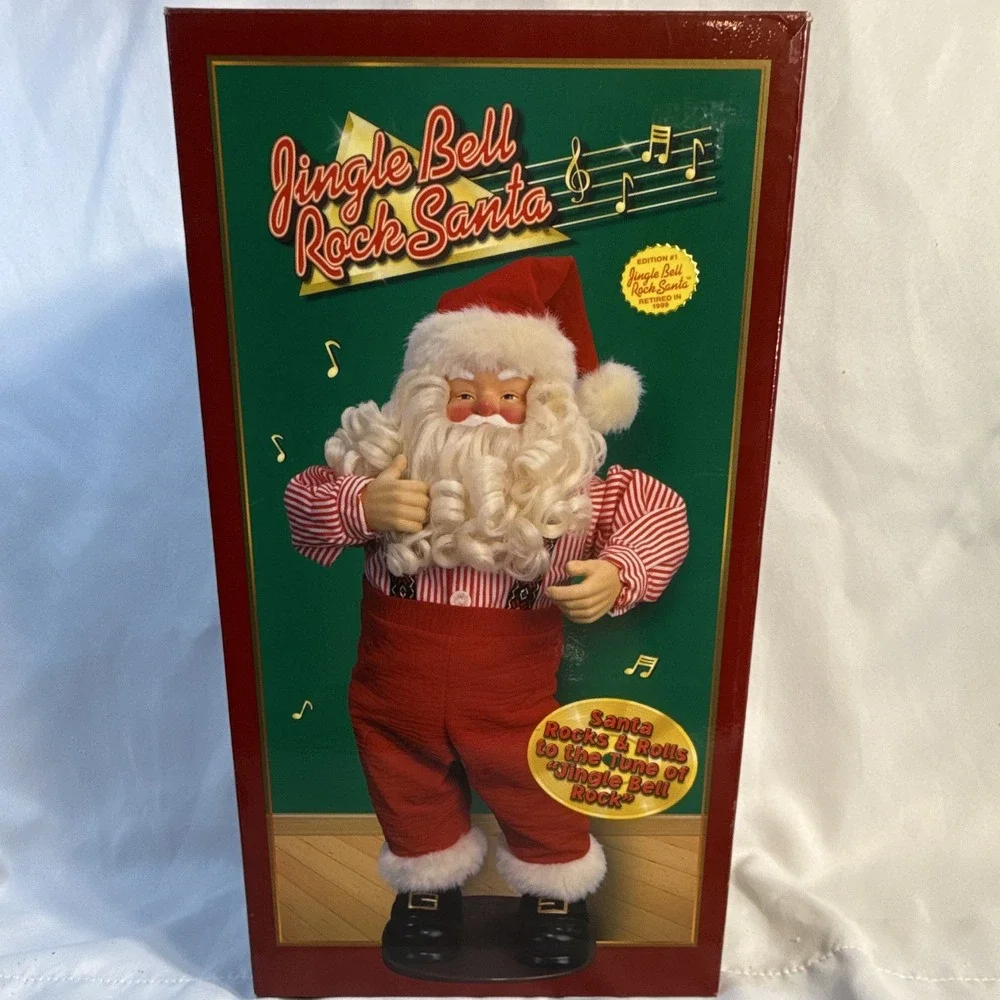 VTG 1998 Jingle Bell Rock Santa 1st Edition Animatronic Dancing Musical W/AC